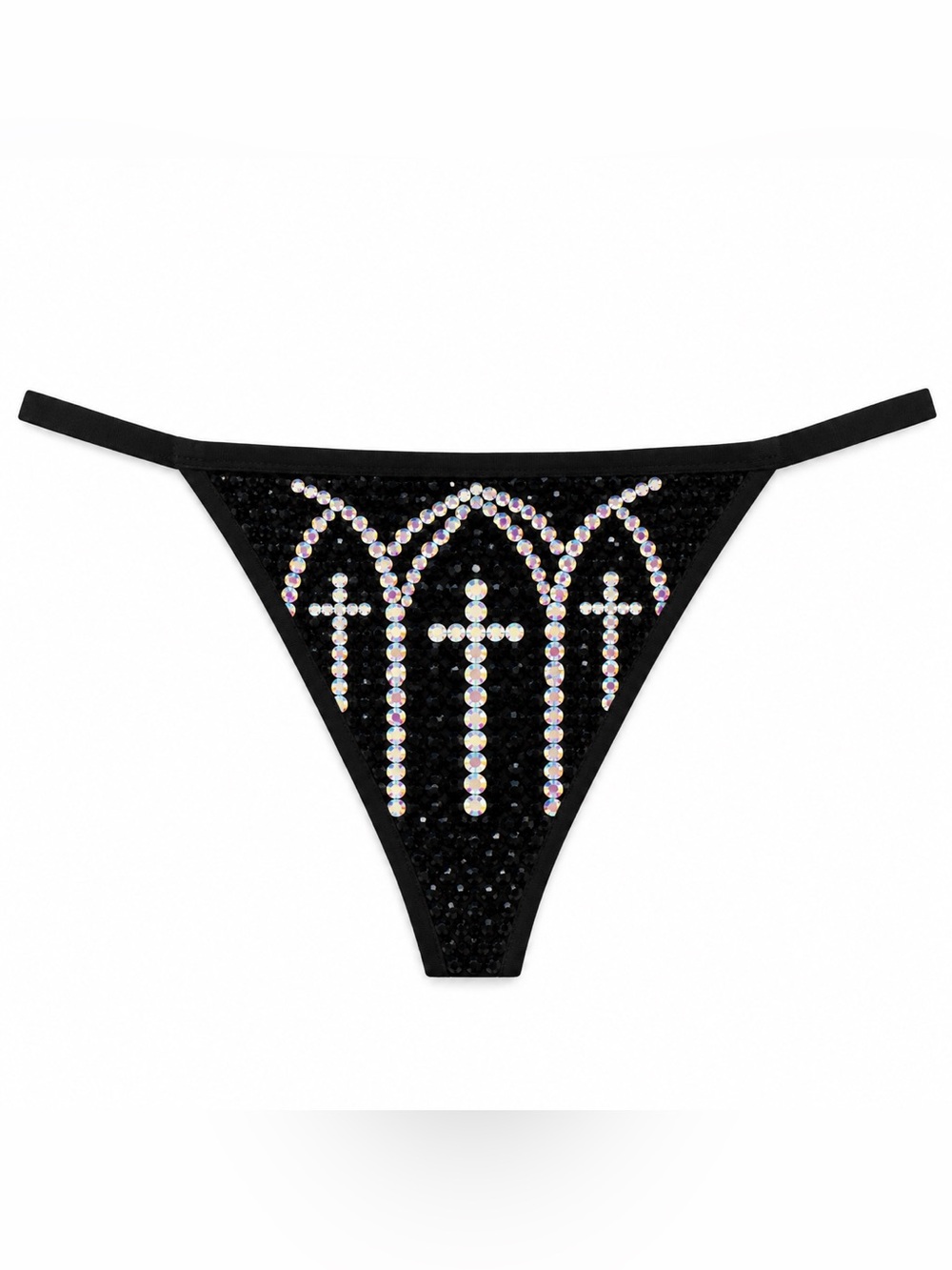 Gothic Crosses Theme Rhinestone Pantie Choose Style & Size XS-3X